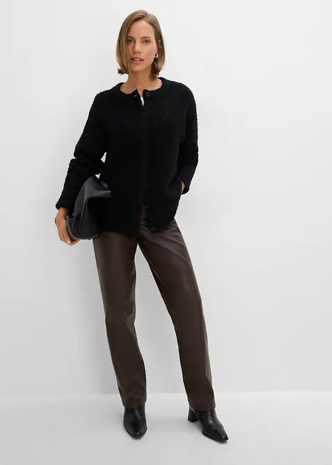 Teddy-Strickjacke, bonprix