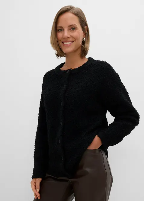 Teddy-Strickjacke, bonprix