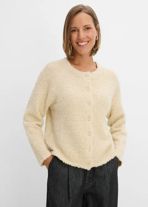Teddy-Strickjacke, bonprix