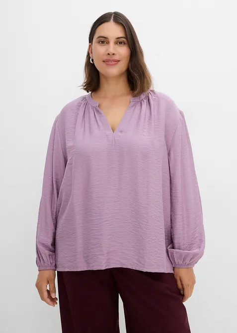 Blouse en viscose m&eacute;lang&eacute;e, bonprix