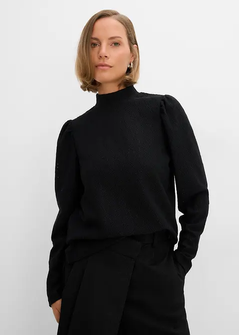 Shirtbluse mit Puff&auml;rmeln, bonprix
