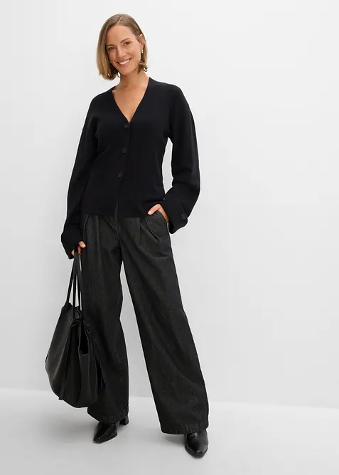 Taillierte Strickjacke aus Viskose-Mix, bonprix