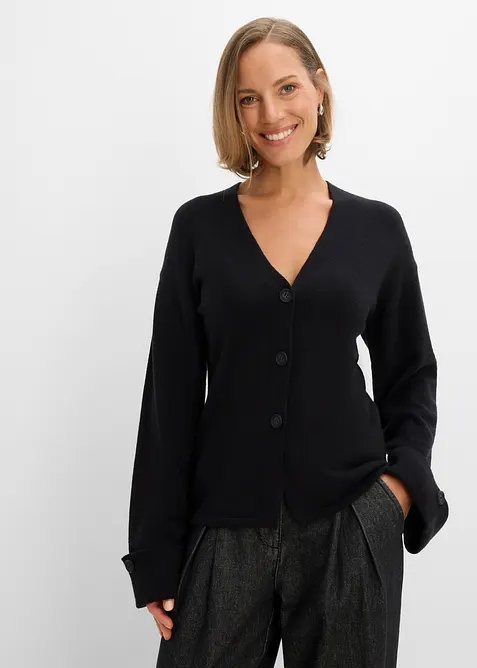 Taillierte Strickjacke aus Viskose-Mix, bonprix