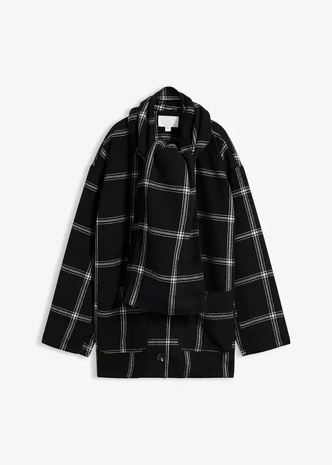 &Uuml;bergangsjacke mit abnehmbarem Schal, bonprix