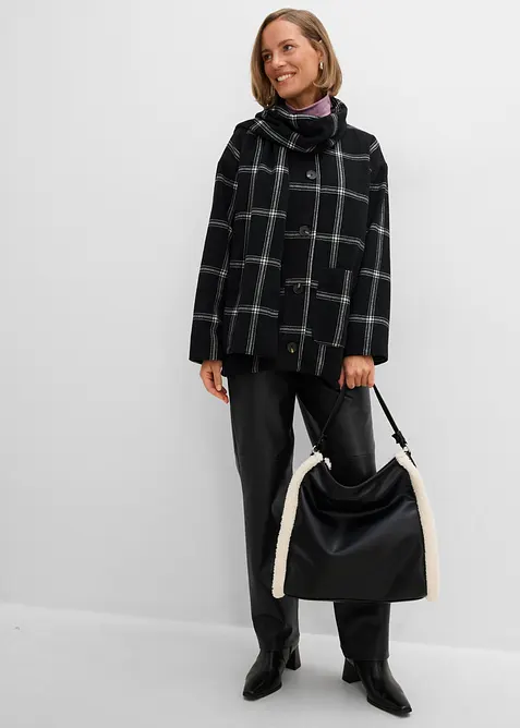 &Uuml;bergangsjacke mit abnehmbarem Schal, bonprix