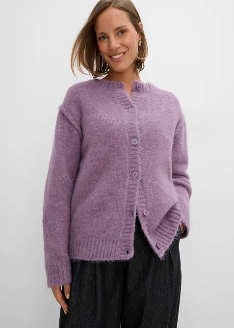 Strickjacke mit Wollanteil, bonprix