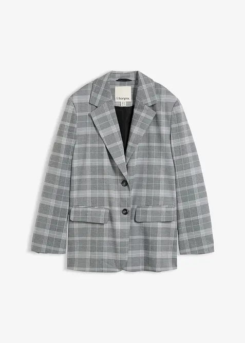 Blazer oversize &agrave; carreaux, bonprix