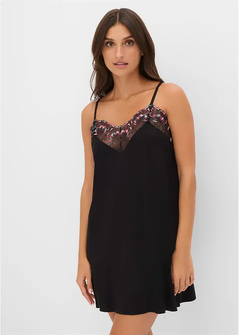 Nuisette en viscose douce avec broderies, bonprix