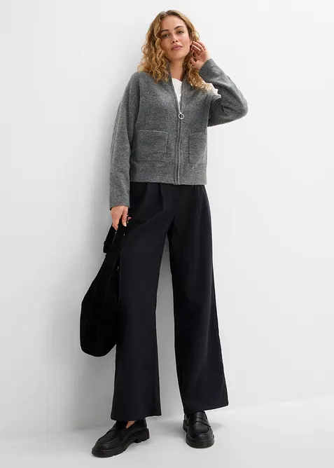 Strickjacke mit Rei&szlig;verschluss, bonprix