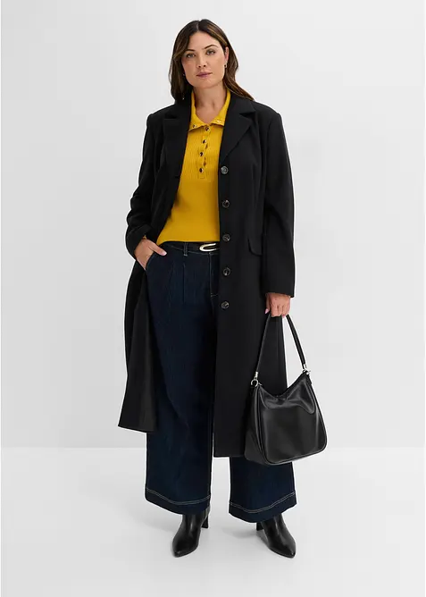 Polo-Pullover mit Viskose Anteil, bonprix
