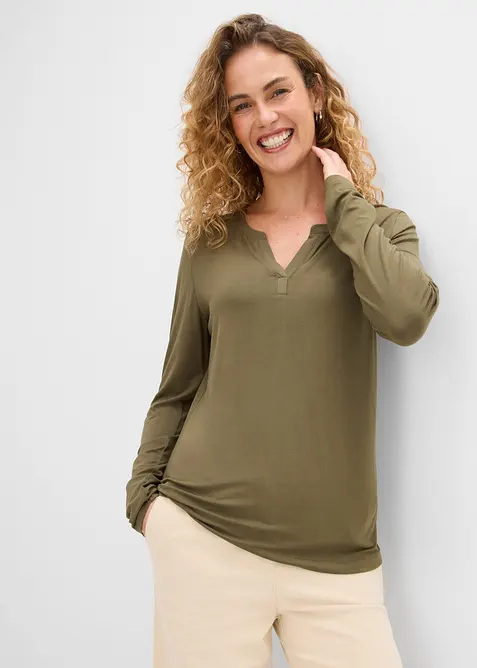 Langarmshirt aus softem Viskose Mix, bonprix