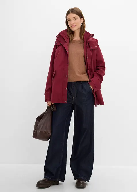 3 in 1 Jacke, wasserabweisende Longjacke, Weste, bonprix