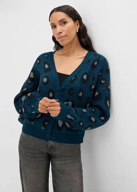 Strickjacke mit Jacquardmuster, bonprix