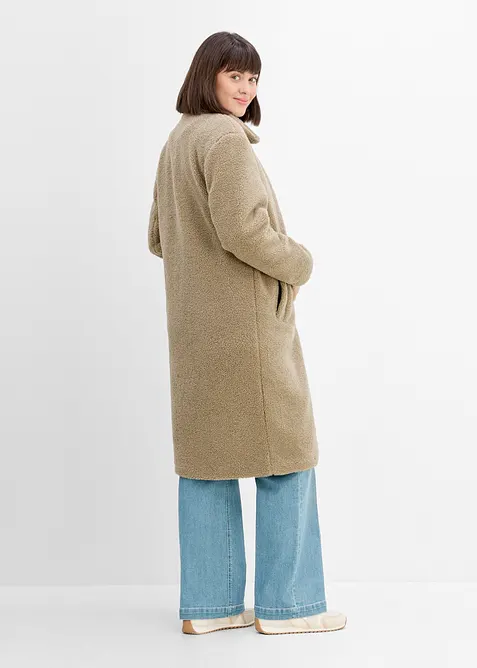 3-in-1 Umstandsmantel mit Trageeinsatz aus Teddyfleece, bonprix