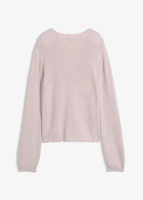 Gilet en grosse maille de coton m&eacute;lang&eacute;, bonprix