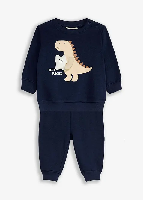 Sweat-shirt et pantalon 100% coton (ens. 2 pces), bonprix