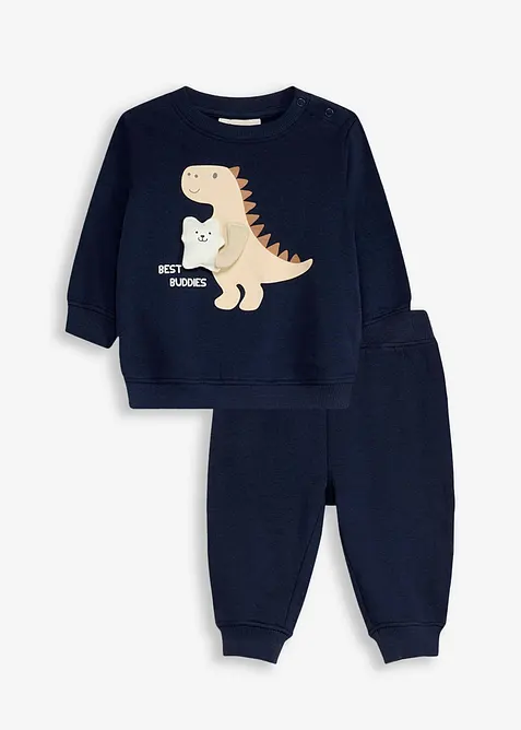 Sweat-shirt et pantalon 100% coton (ens. 2 pces), bonprix