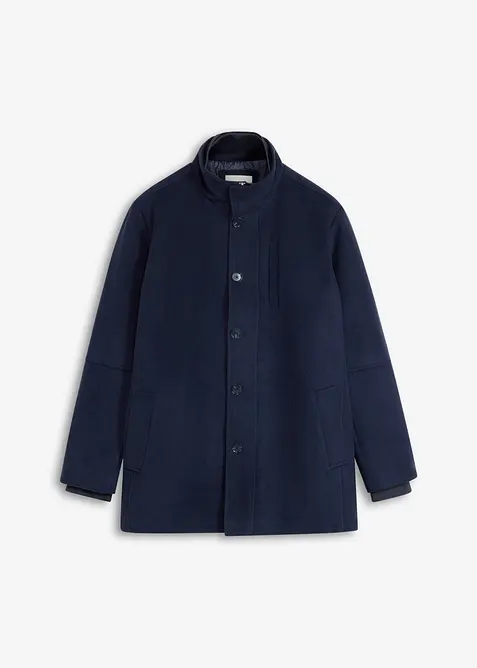 Manteau d&rsquo;hiver aspect laine avec empi&egrave;cement coupe-vent, bonprix