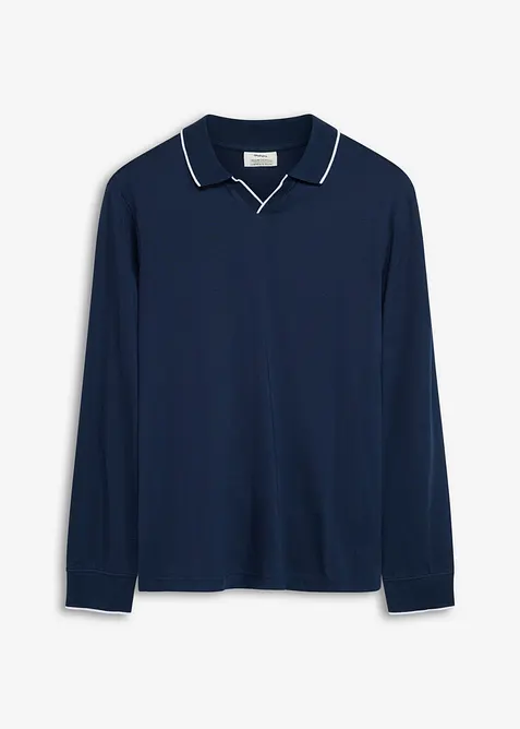 Polo manches longues 100% coton, bonprix