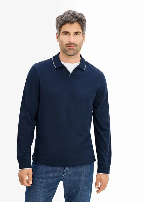 Polo manches longues 100% coton, bonprix