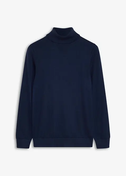 Feinstrick-Rollkragenpullover mit edler Merinowolle, Slim-Fit, bonprix