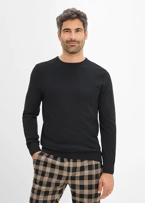 Feinstrickpullover mit edler Merinowolle, bonprix