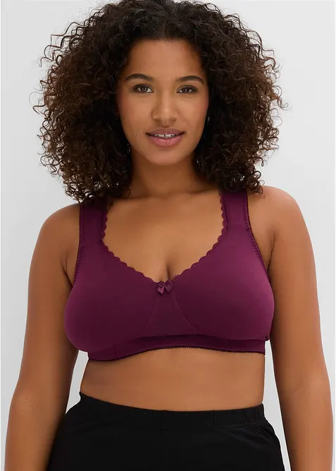 Minimizer T-Shirt-BH ohne B&uuml;gel mit Bio-Baumwolle (2er Pack), bonprix