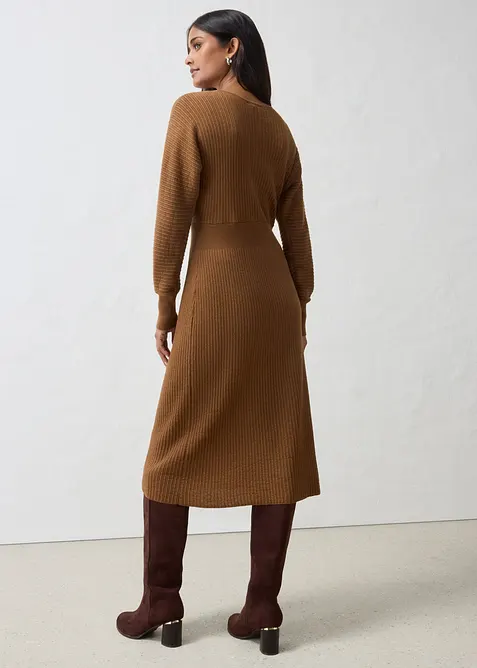 Strickkleid mit weichem Woll-Mix, bonprix