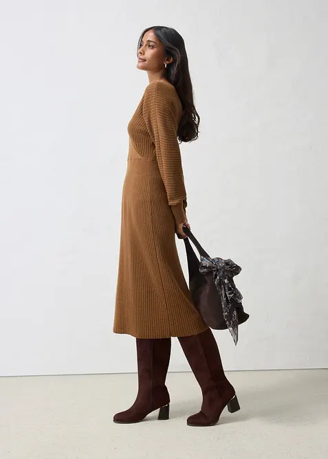 Strickkleid mit weichem Woll-Mix, bonprix