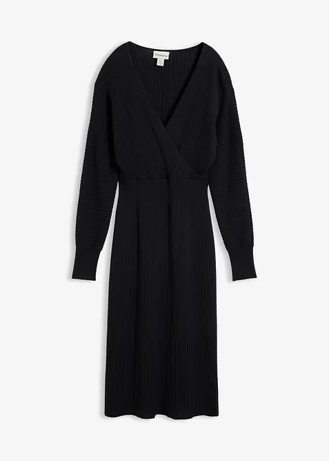 Robe en maille douce de laine m&eacute;lang&eacute;e, bonprix