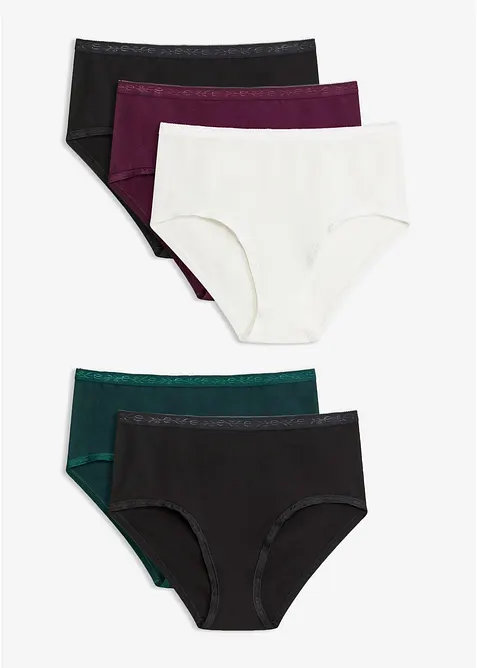 Lot de 5 slips maxi coton, bonprix