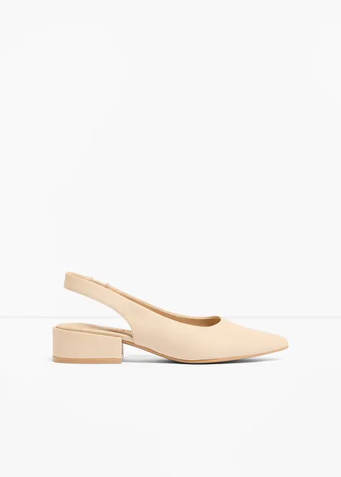 Escarpins slingback &agrave; talon plat, bonprix
