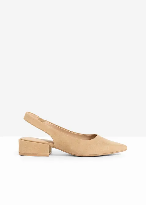 Escarpins slingback &agrave; talon plat, bonprix