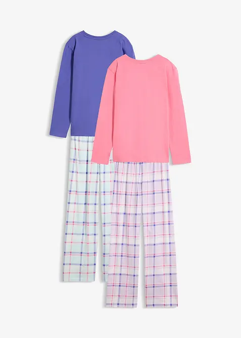 2 Pyjamas aus reiner Bio-Baumwolle (4-tlg.Set), bonprix