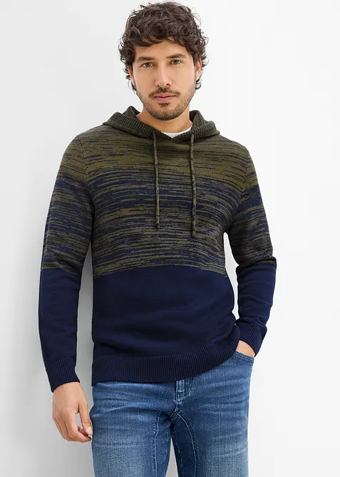 Feinstrick-Kapuzenpullover in Regular Fit, bonprix