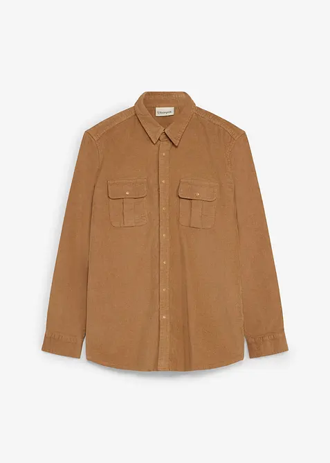 Chemise en velours c&ocirc;tel&eacute; extensible, bonprix
