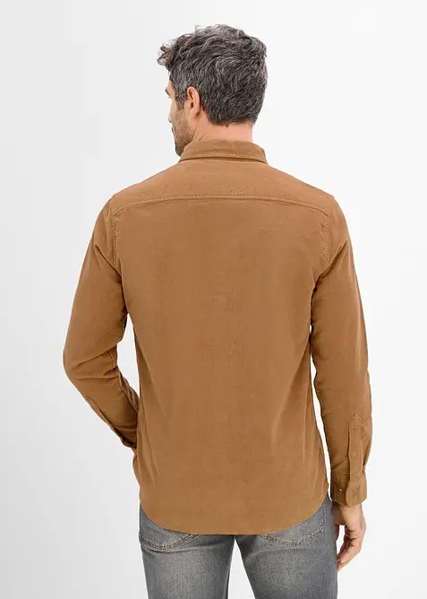 Chemise en velours c&ocirc;tel&eacute; extensible, bonprix