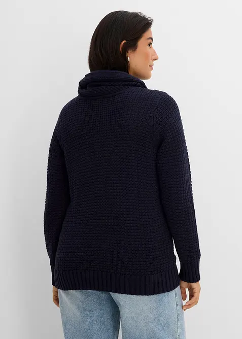 Grobstrick-Pullover aus Baumwoll-Mix, bonprix
