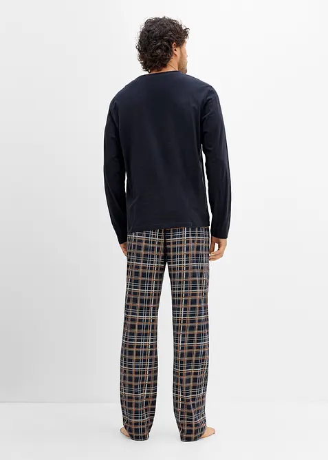 Pyjama mit Bio-Baumwolle und langen &Auml;rmeln, bonprix