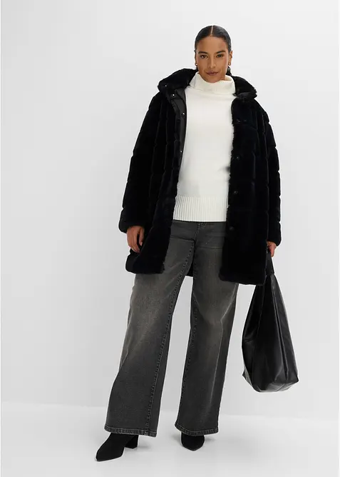 Manteau en tissu peluche, bonprix