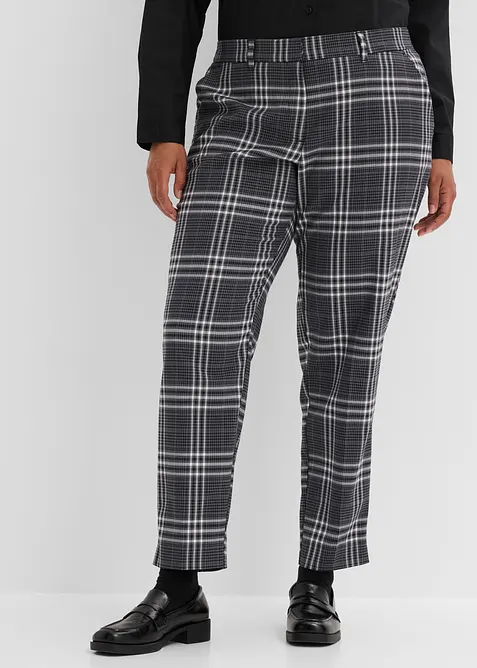 Pantalon extensible &agrave; carreaux, bonprix