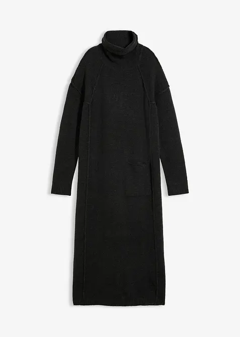 Robe en maille &agrave; col roul&eacute;, bonprix