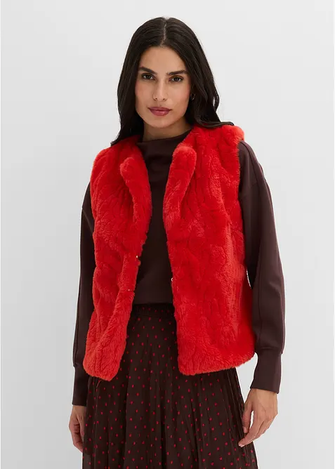 Gilet sans manches en maille peluche, bonprix