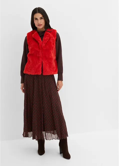 Gilet sans manches en maille peluche, bonprix