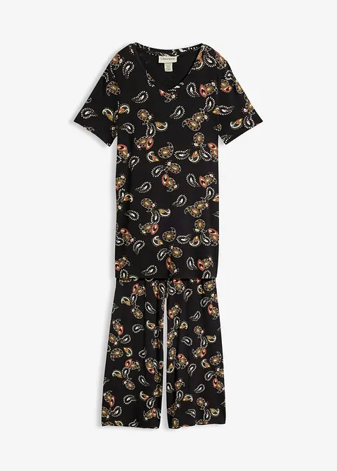 Shirt und Culotte aus flie&szlig;endem Viskose-Mix, (2-tlg. Set), bonprix