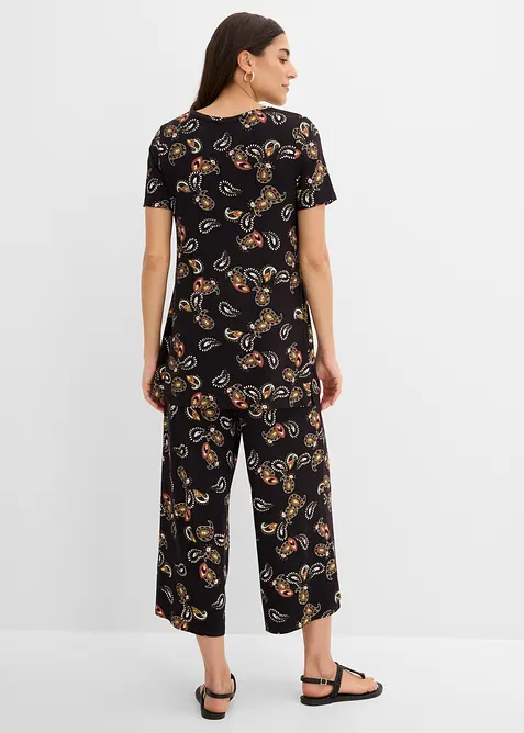 Shirt und Culotte aus flie&szlig;endem Viskose-Mix, (2-tlg. Set), bonprix