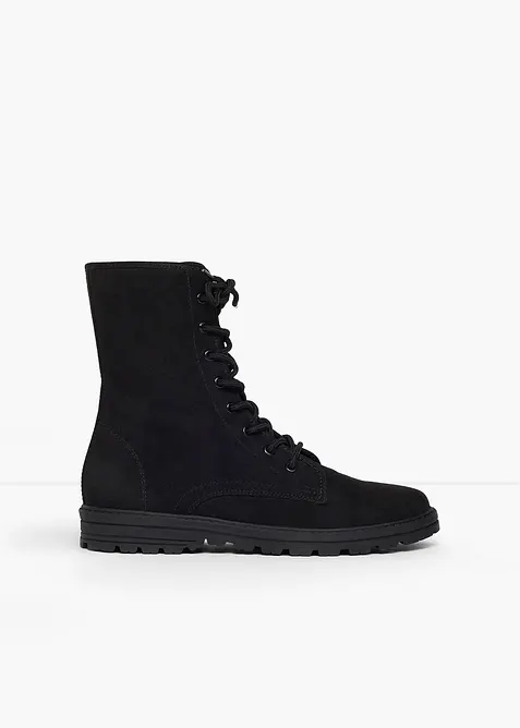 Boots lac&eacute;es &agrave; semelle crant&eacute;e, bonprix