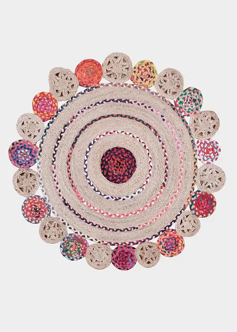 Tapis rond avec cercles multicolores, bonprix