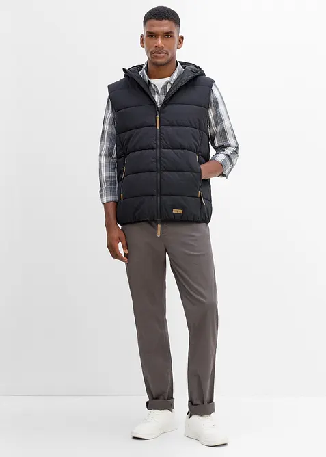 Doudoune sans manches avec d&eacute;tails enduits, bonprix