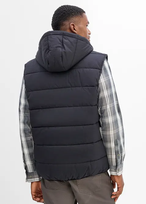 Doudoune sans manches avec d&eacute;tails enduits, bonprix